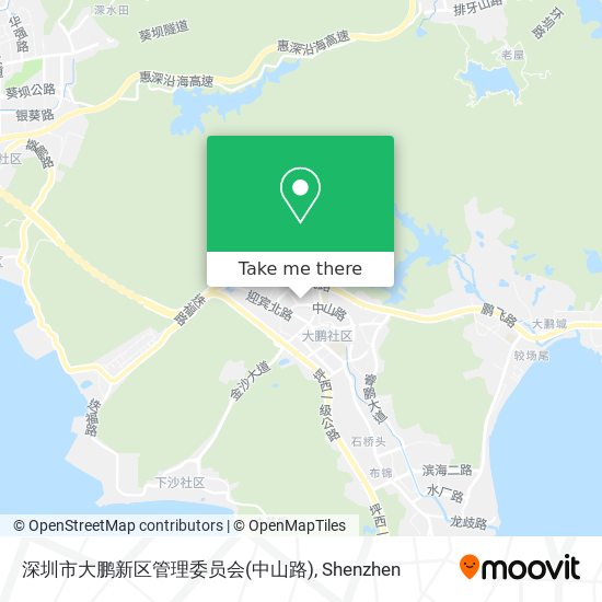 深圳市大鹏新区管理委员会(中山路) map