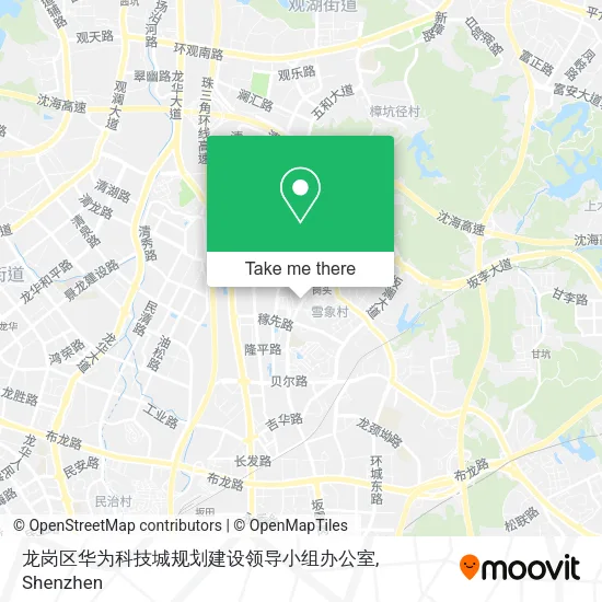 龙岗区华为科技城规划建设领导小组办公室 map