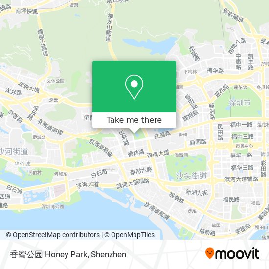 香蜜公园 Honey Park map