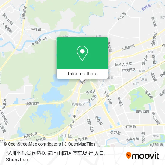 深圳平乐骨伤科医院坪山院区停车场-出入口 map