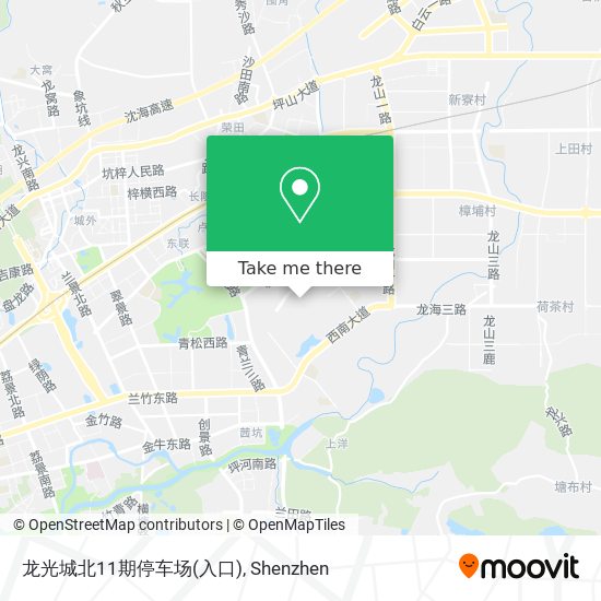 龙光城北11期停车场(入口) map