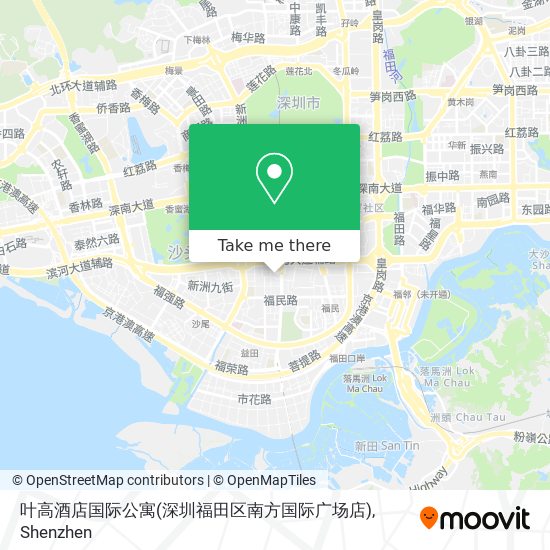 叶高酒店国际公寓(深圳福田区南方国际广场店) map