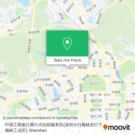中国工商银行离行式自助服务区(深圳分行梅林支行下梅林工业区) map