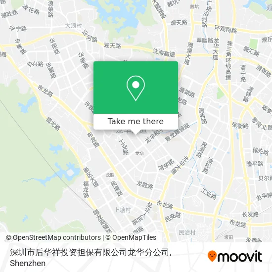深圳市后华祥投资担保有限公司龙华分公司 map