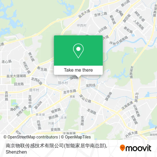 南京物联传感技术有限公司(智能家居华南总部) map