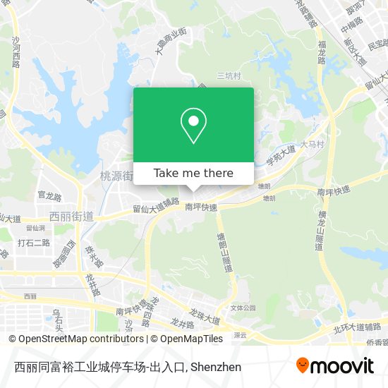 西丽同富裕工业城停车场-出入口 map