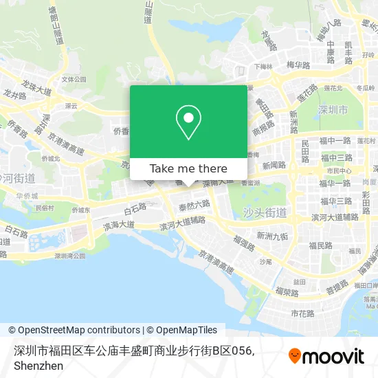 深圳市福田区车公庙丰盛町商业步行街B区056 map