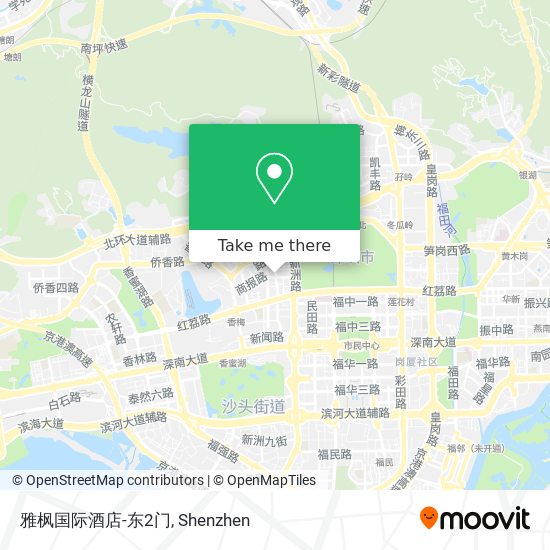 雅枫国际酒店-东2门 map