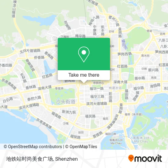 地铁站时尚美食广场 map