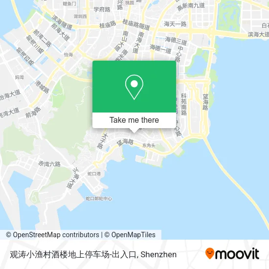 观涛小渔村酒楼地上停车场-出入口 map