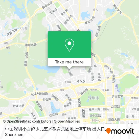 中国深圳小白鸽少儿艺术教育集团地上停车场-出入口 map