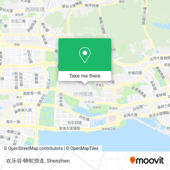 欢乐谷-蟒蛇滑道 map