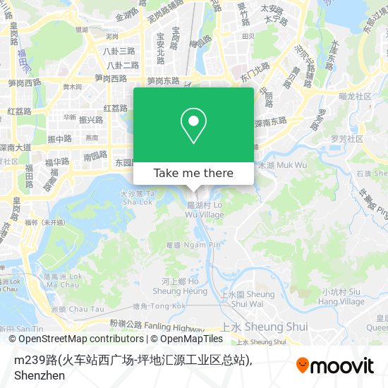 m239路(火车站西广场-坪地汇源工业区总站) map