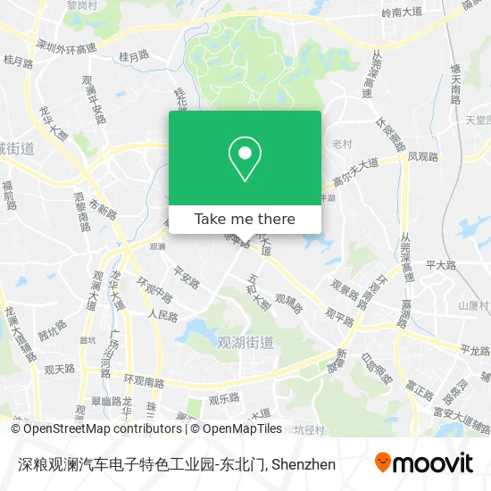 深粮观澜汽车电子特色工业园-东北门 map