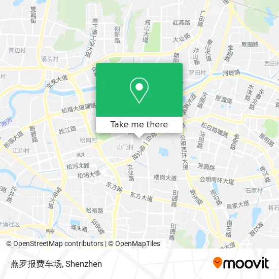 燕罗报费车场 map