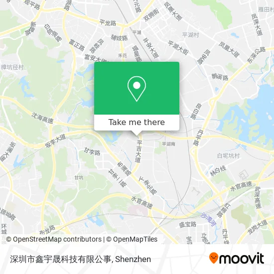 深圳市鑫宇晟科技有限公事 map