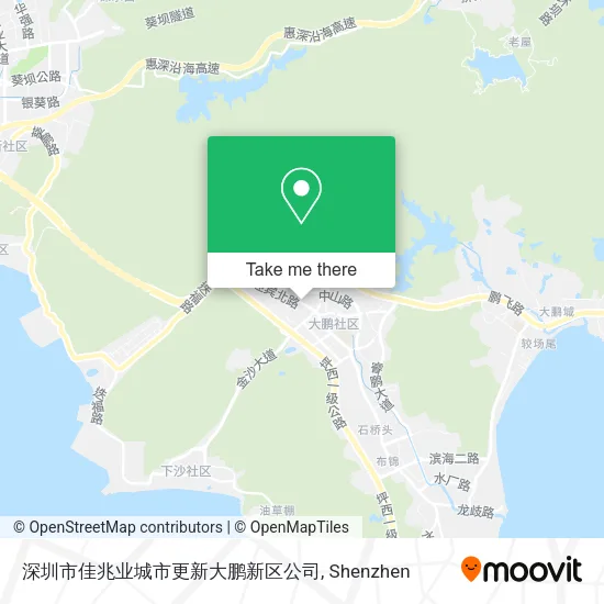 深圳市佳兆业城市更新大鹏新区公司 map