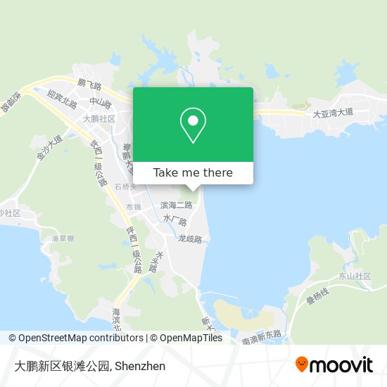 大鹏新区银滩公园 map