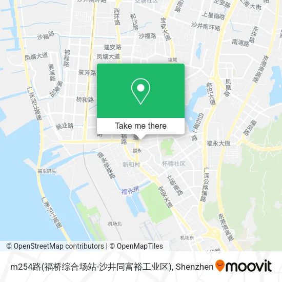 m254路(福桥综合场站-沙井同富裕工业区) map