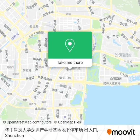 华中科技大学深圳产学研基地地下停车场-出入口 map