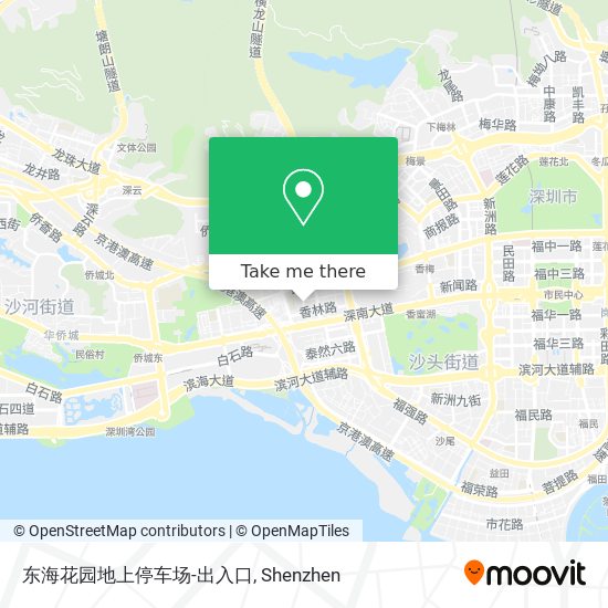 东海花园地上停车场-出入口 map