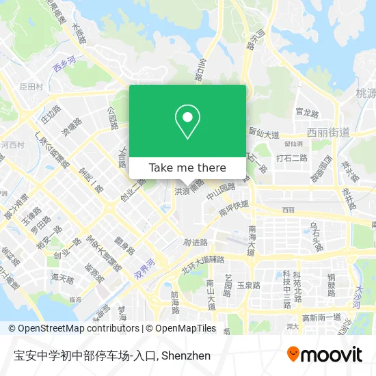 宝安中学初中部停车场-入口 map