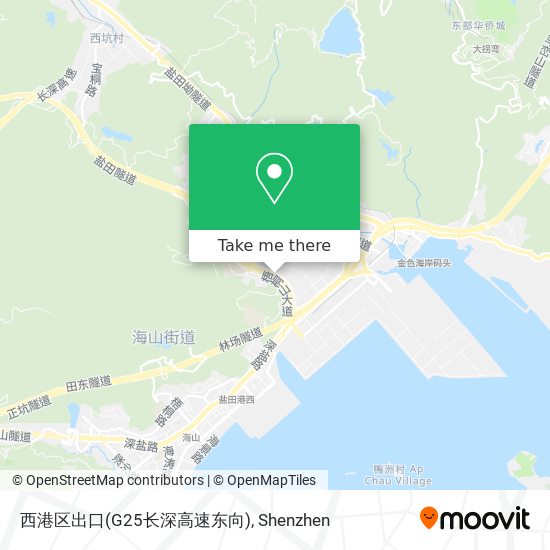西港区出口(G25长深高速东向) map