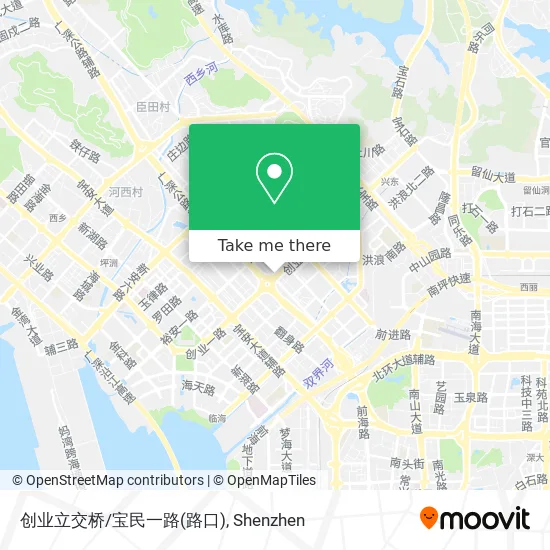 创业立交桥/宝民一路(路口) map