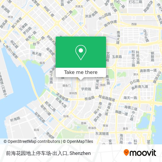 前海花园地上停车场-出入口 map