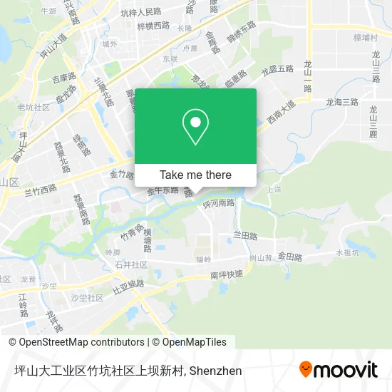 坪山大工业区竹坑社区上坝新村 map