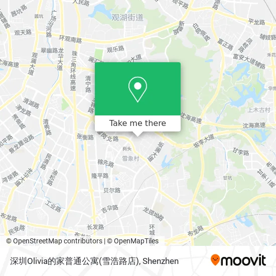 深圳Olivia的家普通公寓(雪浩路店) map