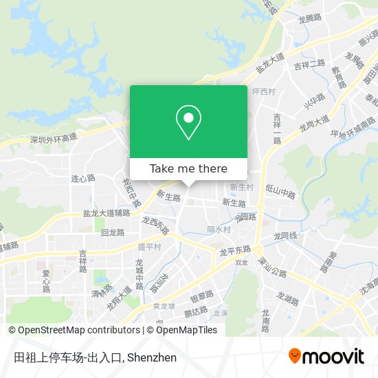 田祖上停车场-出入口 map