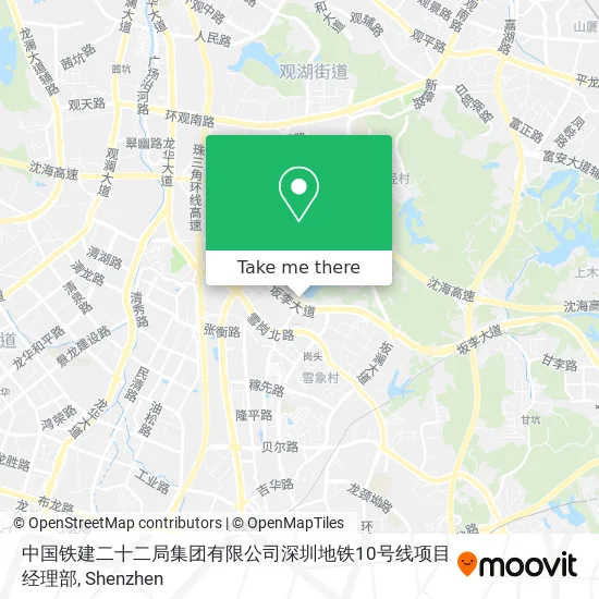 中国铁建二十二局集团有限公司深圳地铁10号线项目经理部 map