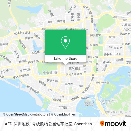 AED-深圳地铁1号线购物公园站车控室 map