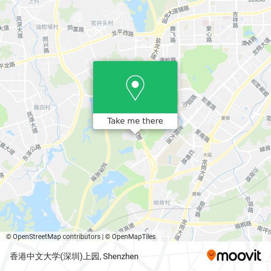 香港中文大学(深圳)上园 map