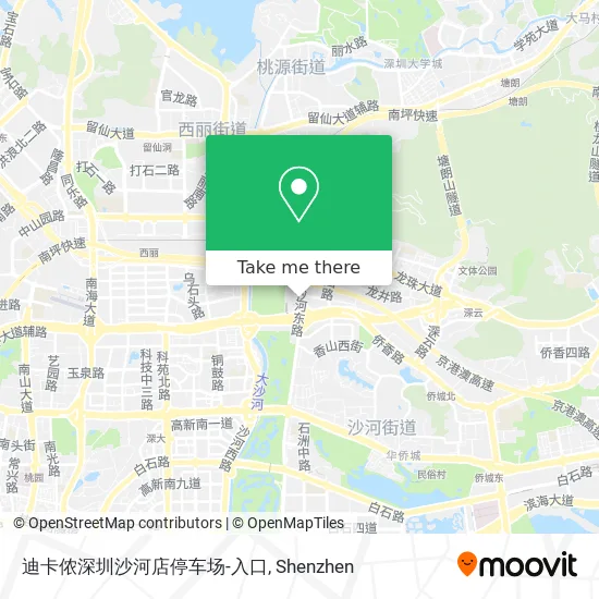 迪卡侬深圳沙河店停车场-入口 map