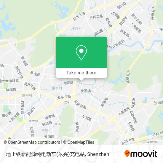 地上铁新能源纯电动车(乐兴)充电站 map