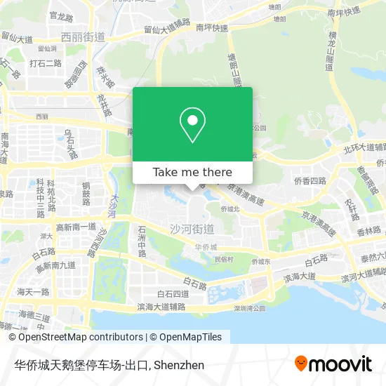 华侨城天鹅堡停车场-出口 map