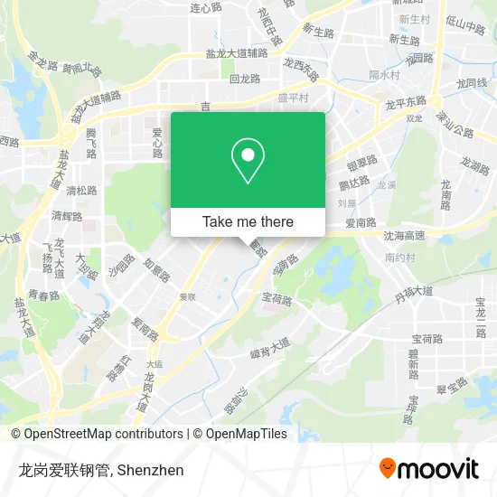 龙岗爱联钢管 map