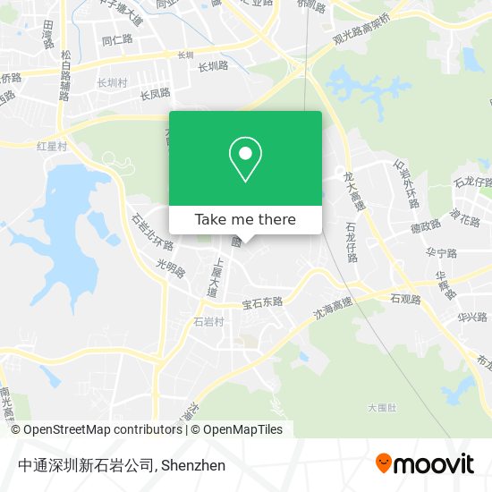 中通深圳新石岩公司 map