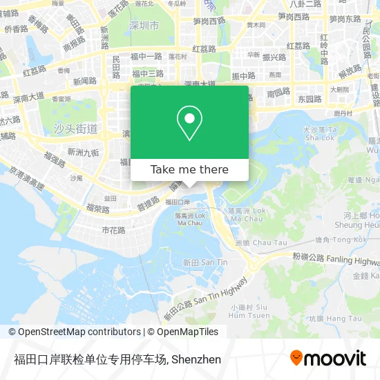 福田口岸联检单位专用停车场 map