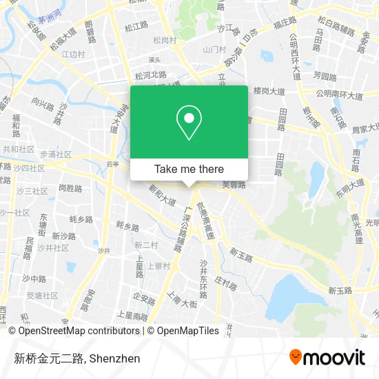 新桥金元二路 map