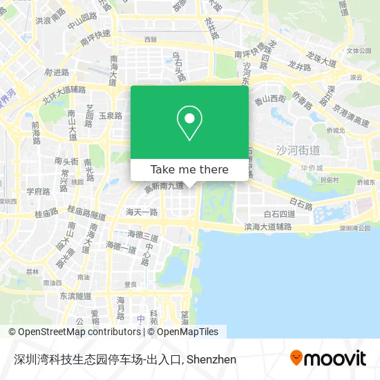 深圳湾科技生态园停车场-出入口 map