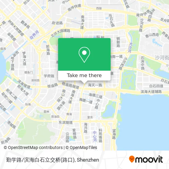 勤学路/滨海白石立交桥(路口) map