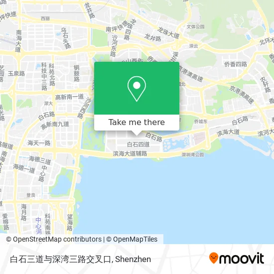 白石三道与深湾三路交叉口 map