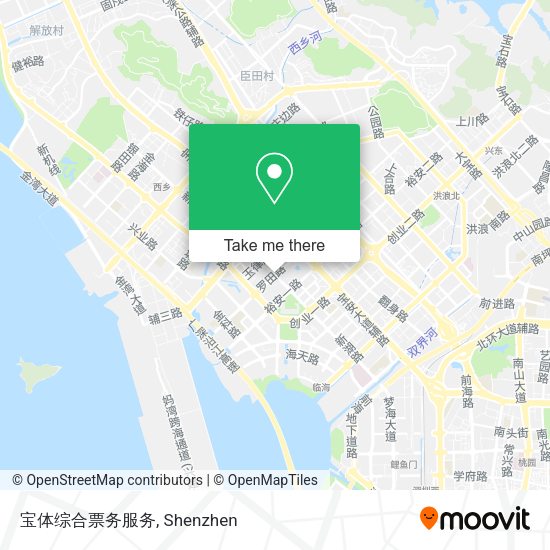 宝体综合票务服务 map