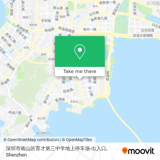 深圳市南山区育才第三中学地上停车场-出入口 map