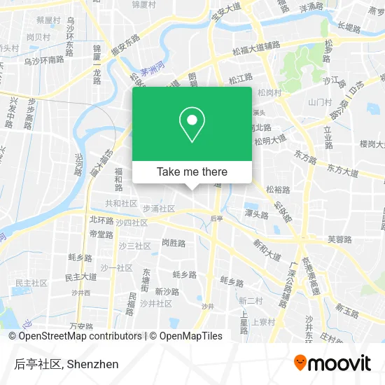 后亭社区 map