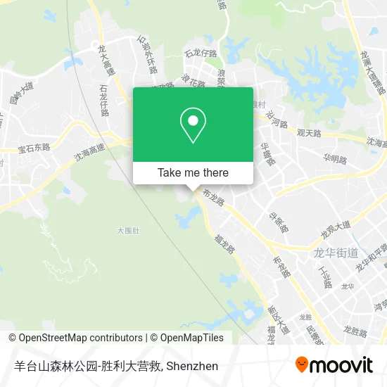 羊台山森林公园-胜利大营救 map