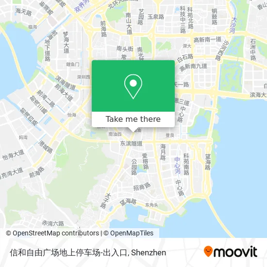 信和自由广场地上停车场-出入口 map